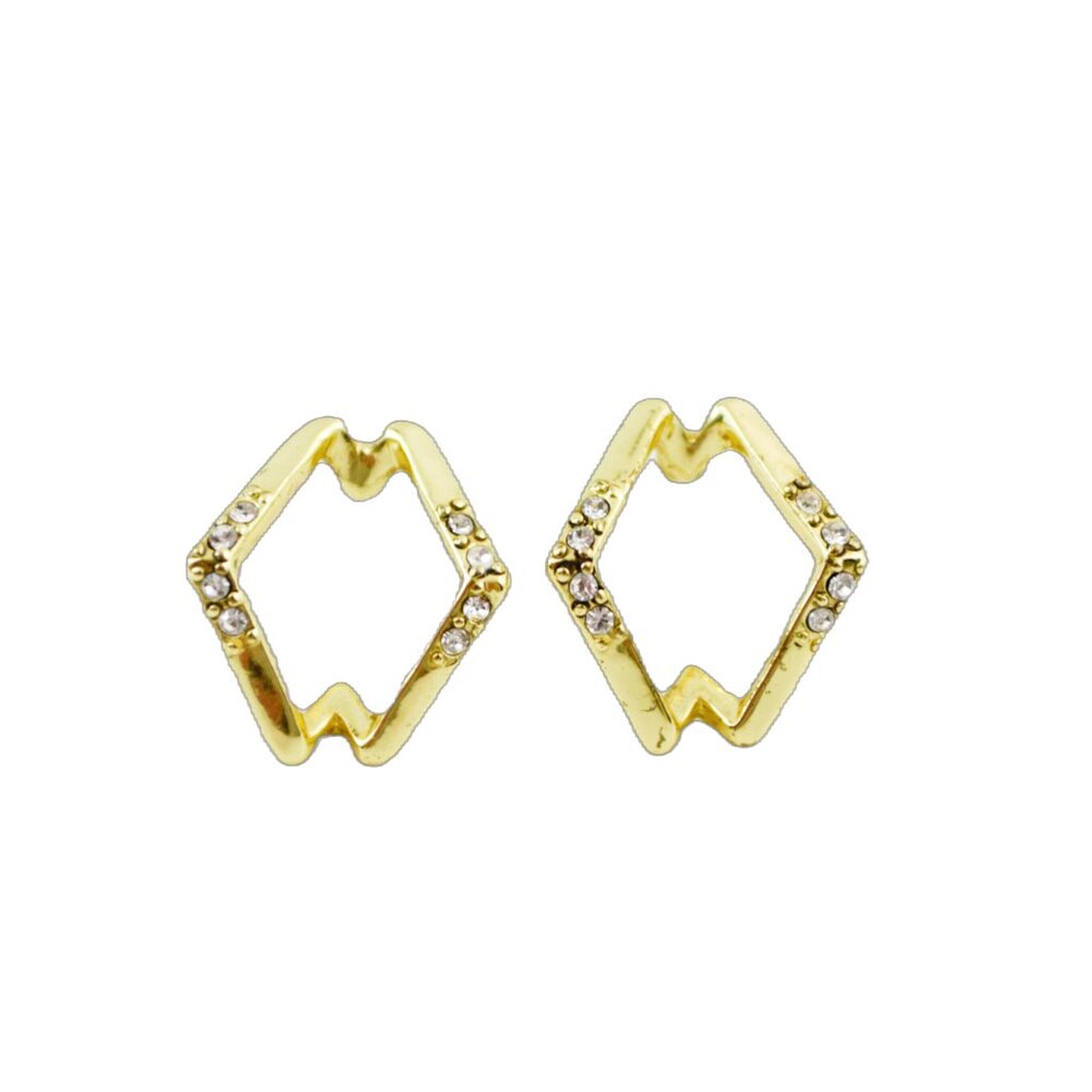 Vintage gold stone earrings #217-82
